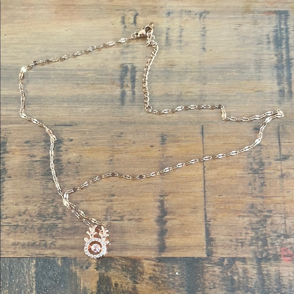 Deer antler pendant necklace